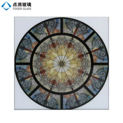 China Modern Design Painting Pattern Digital Printed Stained Glass for Church