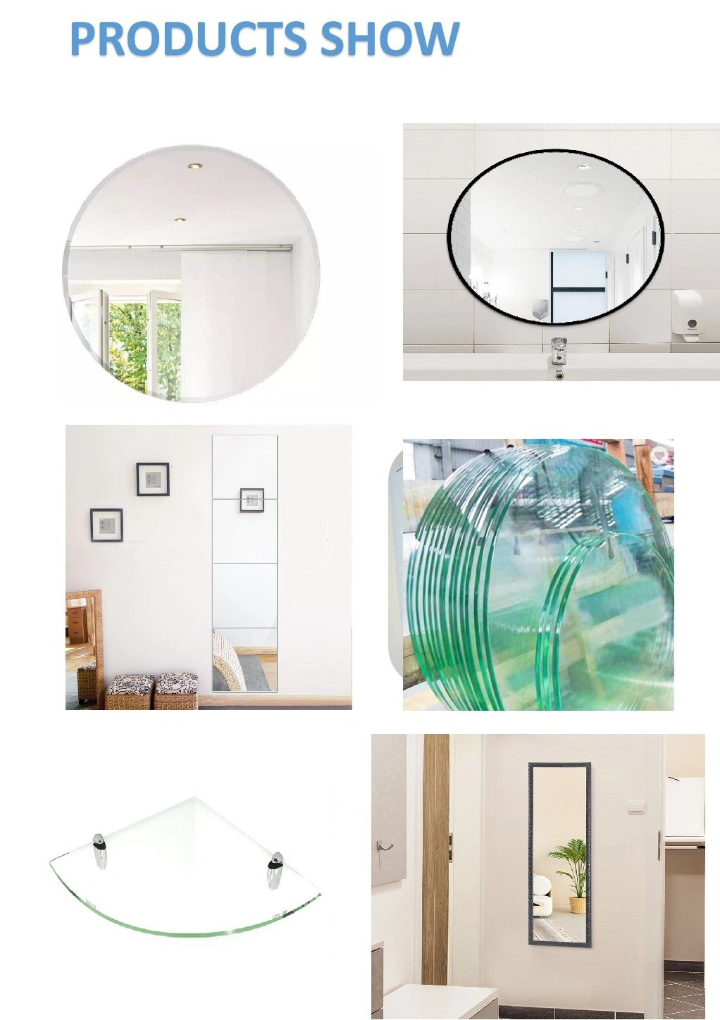 Competitive Price Frameless Silver Mirror 2mm-6mm Silver Mirror, Aluminum Mirror, Copper Free and Lead Free Mirror, Mirror with Vinyl Film