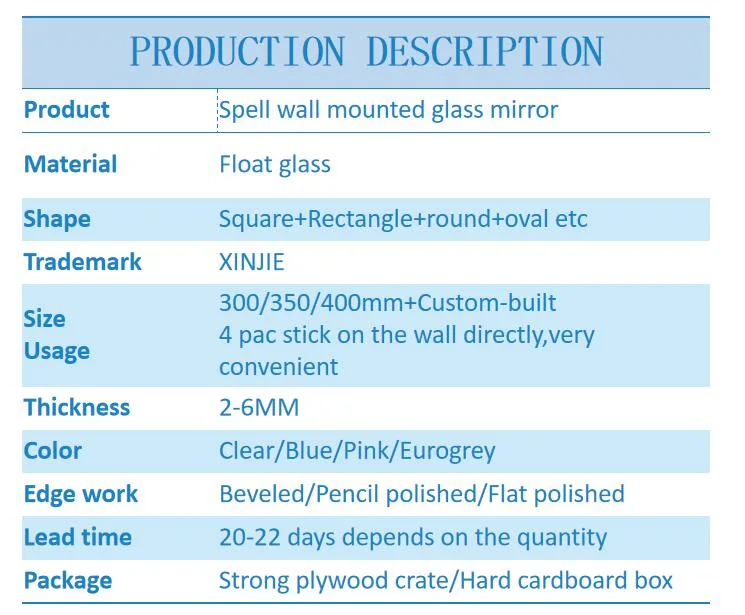 Competitive Price Frameless Silver Mirror 2mm-6mm Silver Mirror, Aluminum Mirror, Copper Free and Lead Free Mirror, Mirror with Vinyl Film